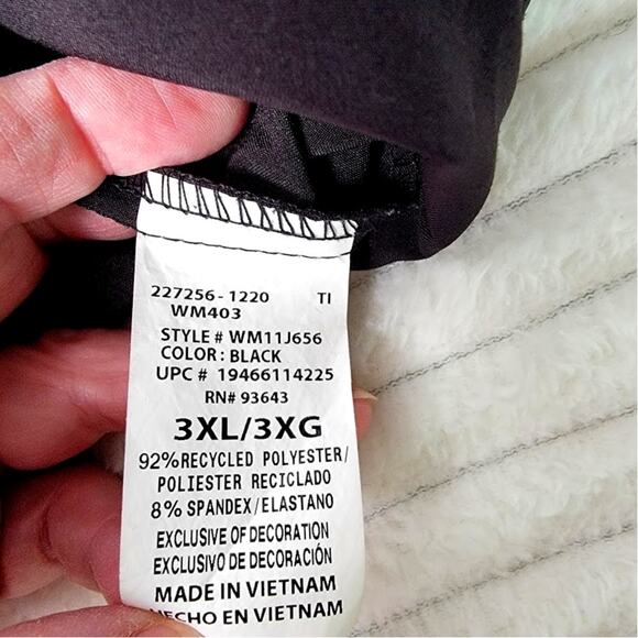 Scrubstar Black Scrub Jacket Women’s 3XL Snap Front Medical Uniform Workwear - Picture 7 of 8